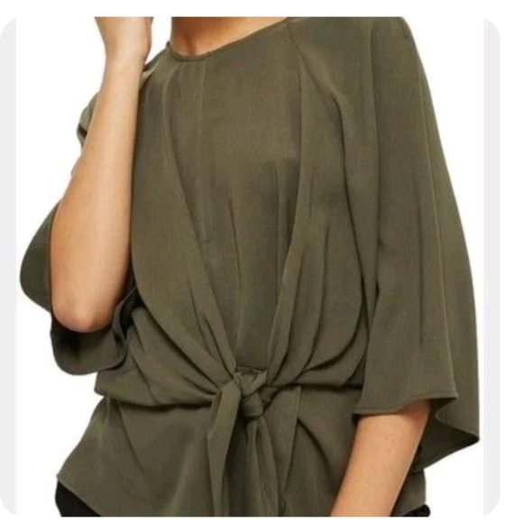 Topshop Tops - TOPSHOP olive green tunic blouse